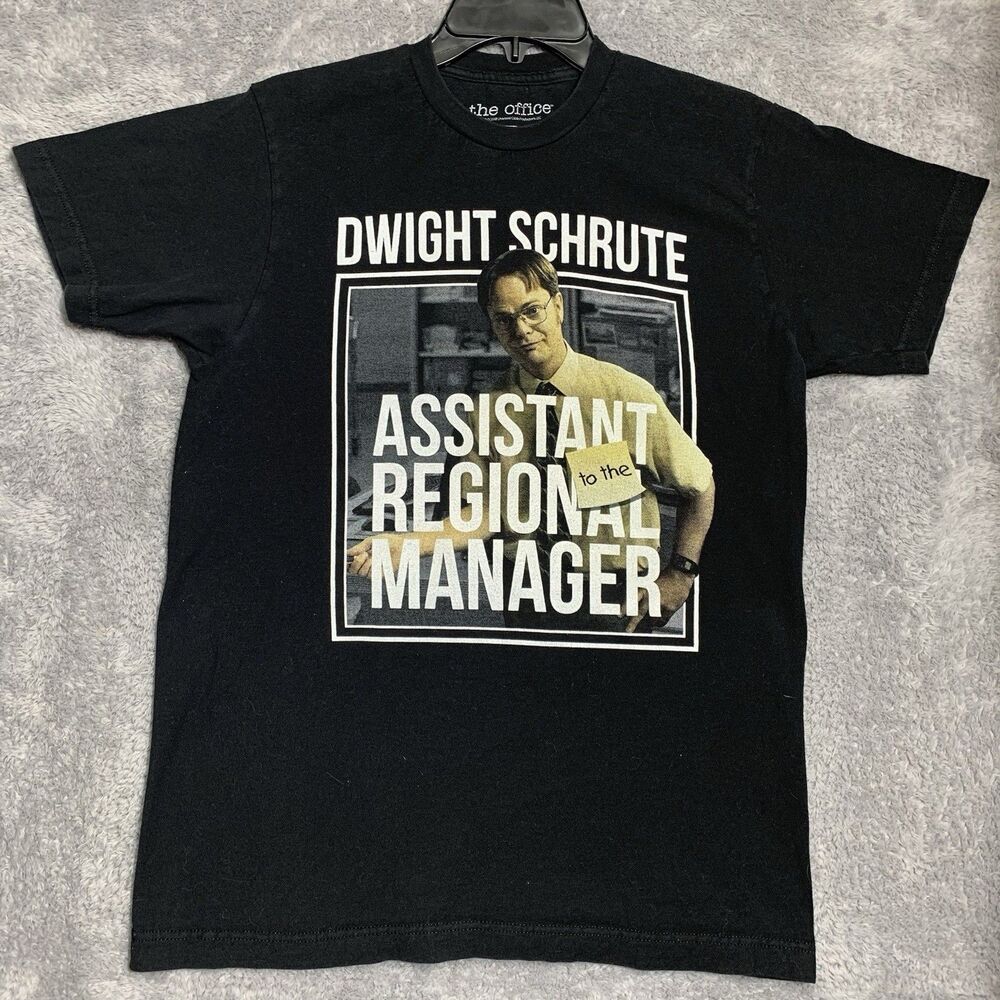 The Office T-Shirt Mens M Black Dwight Schrute Assistant to the Regional Manager